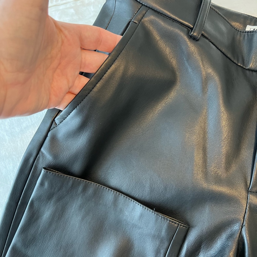 Zara NWT Faux Leather Trousers - Picture 2 of 8